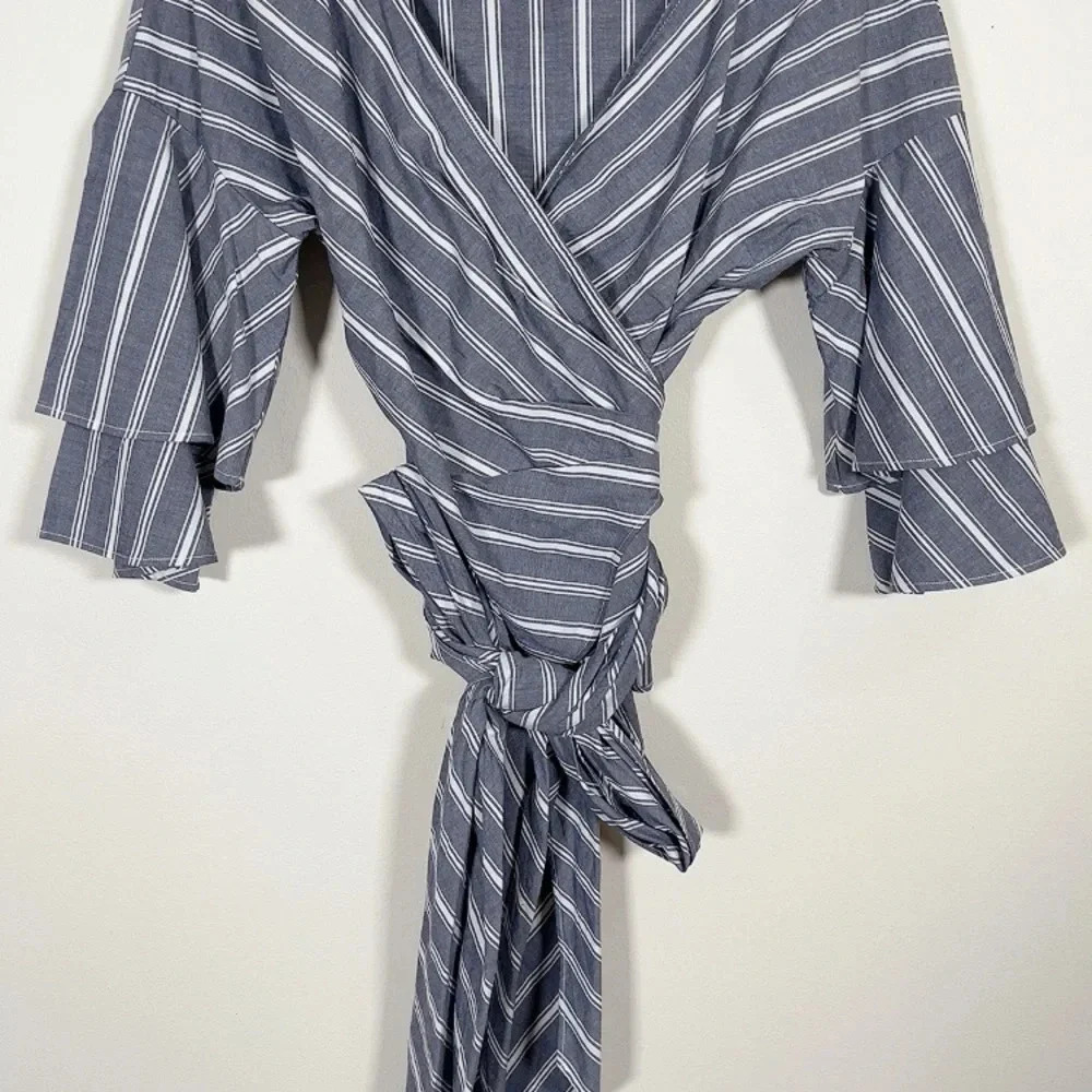 WAYF | STRIPED WRAP TOP - Picture 6 of 10
